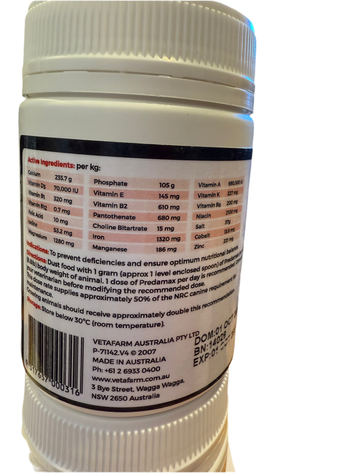 Vetafarm Predamax (Carnivore Supplement) 200gm