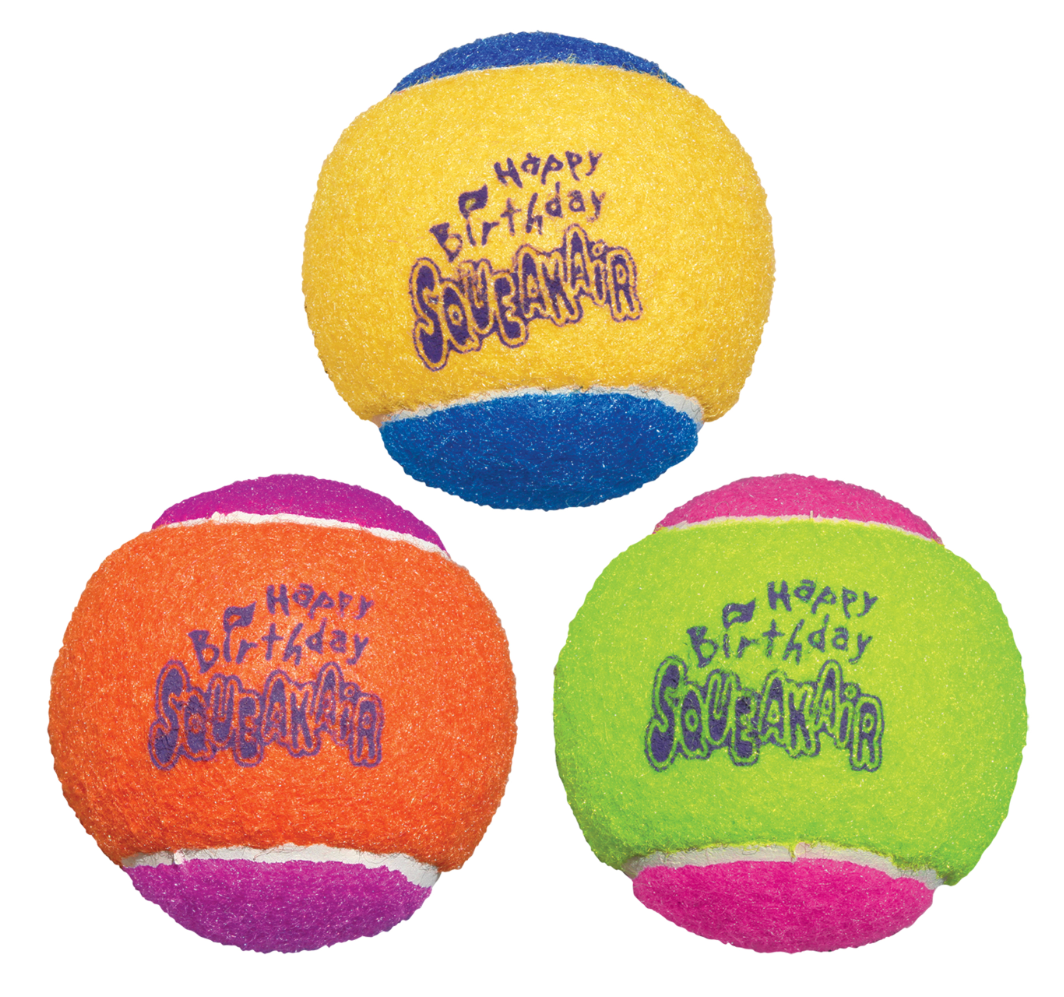 KONG AirDog Squeaker Birthday Balls 3pk