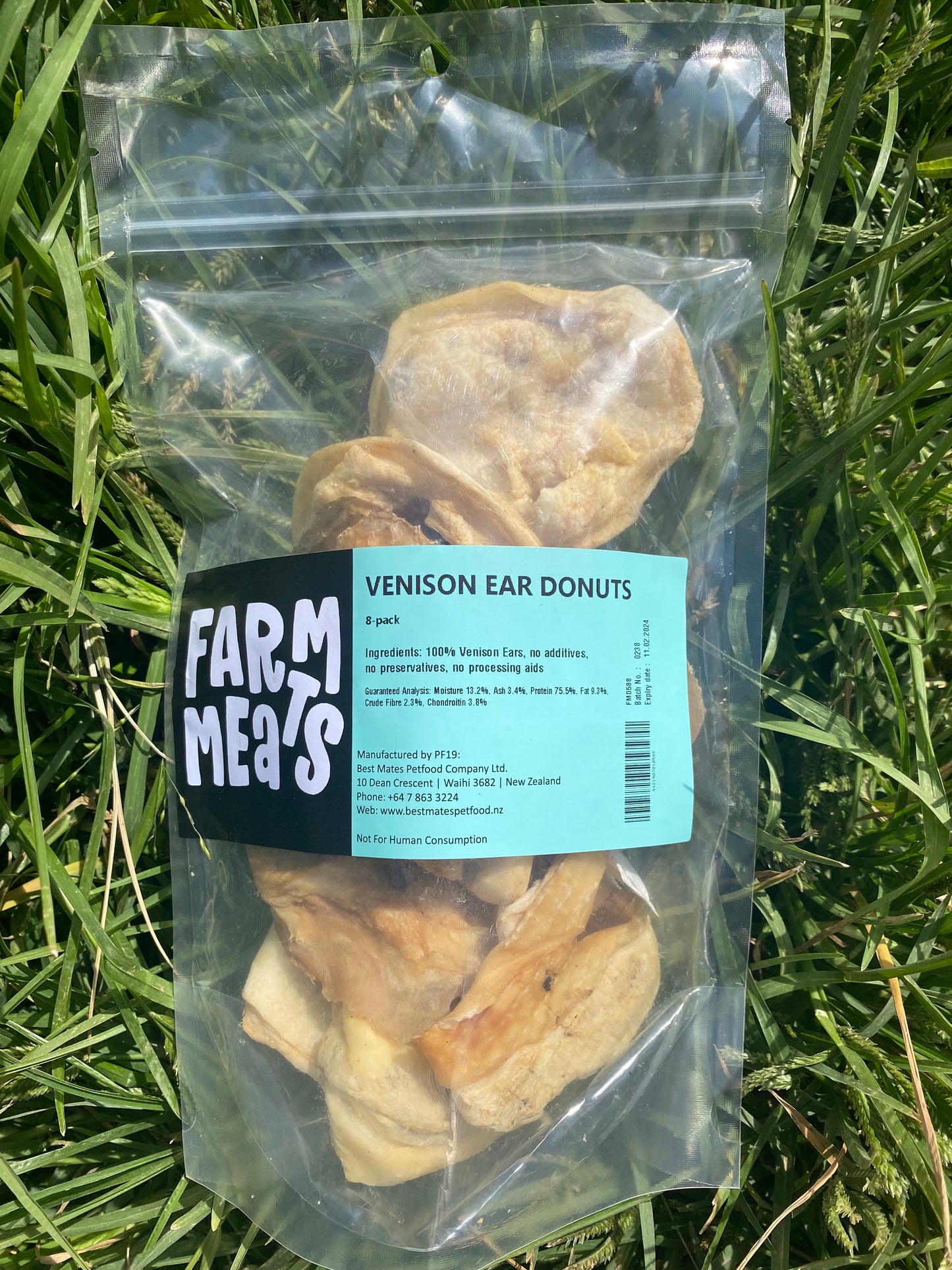 Venison Ear Donuts 8 pack-Best Mates-Shine Pets