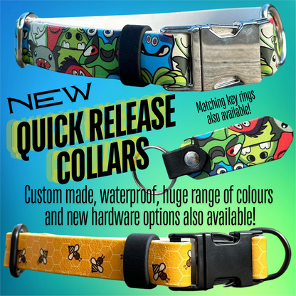 BioThane "Quick Release" Custom UV Printed Dog Collar 🤩-Accessories-Shine Canine-X-Small 20-30cm-19mm-Shine Pets