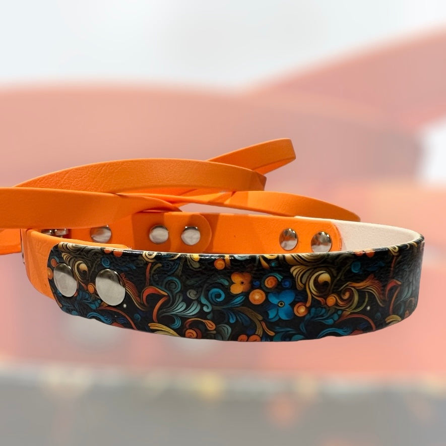 BioThane Custom Buckle UV Printed Dog Collar WITH ACCENT 🤩
