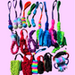 Bungee tug toy - all in one-Accessories-Tuggaliscious Tugs-Faux Fur Tug - Purple/Magenta-Shine Pets