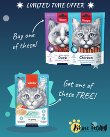 Wanpy Cat Duck Jerky Strips 80g