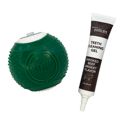 KONG Dental Ball with Cleaning Solution – Dog Dental Toy