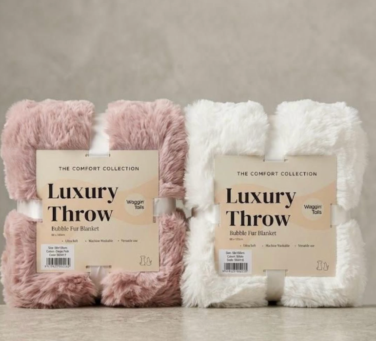 Brooklands Bubble Fur Luxury Throw