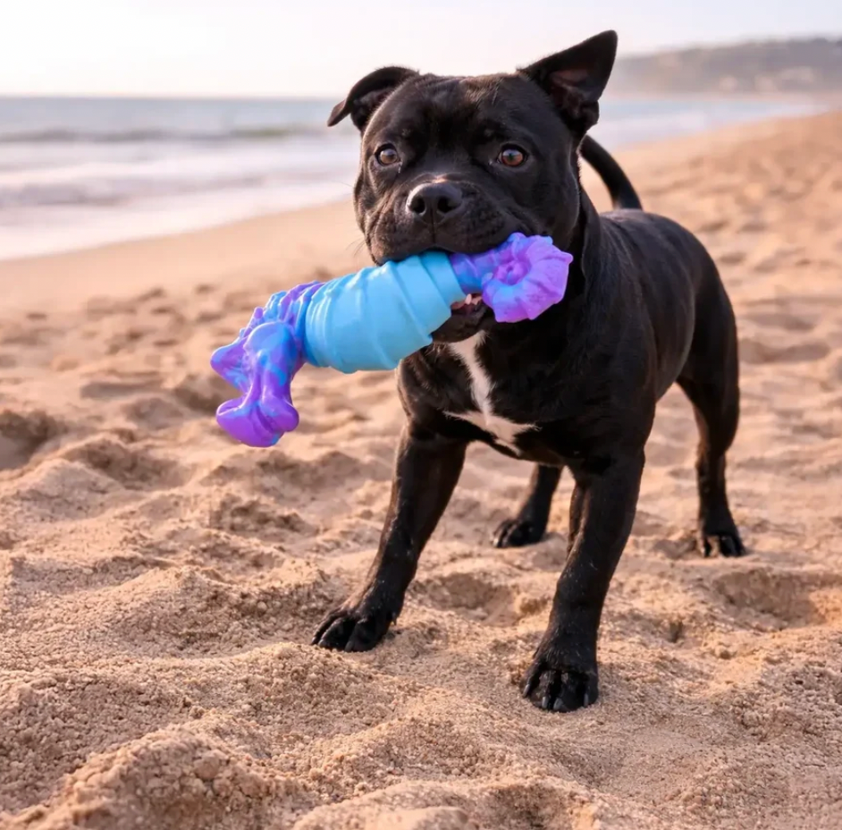 Seahorse Splash | Happy Staffy Co Power Chewers Dog Toy