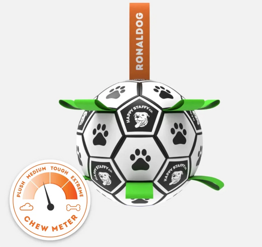 Ronaldog Soccer Ball | Happy Staffy Co Interactive Dog Toy