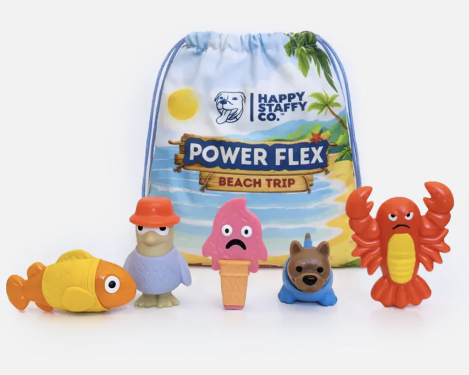 PowerFlex Beach Trip | Happy Staffy Co Power Chewers 5-Pack