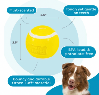 Orbee-Tuff Tennis Ball Treat-Dispensing Dog Chew Toy