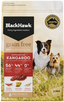 Black Hawk Adult Dog Food - Grain Free Kangaroo-Masterpet-2.5kg-Shine Pets