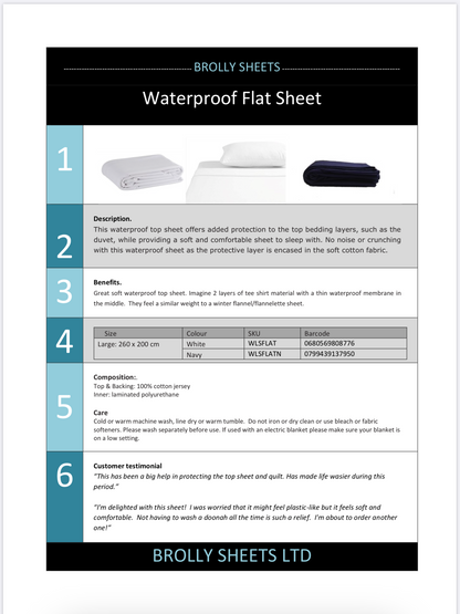 WATERPROOF FLAT SHEETS – FOR PETS (from Brolly Sheets)