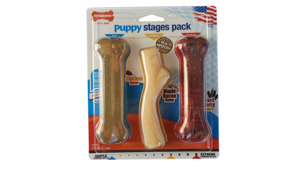 Nylabone Puppy Stages Triple Pack-Brooklands-Shine Pets