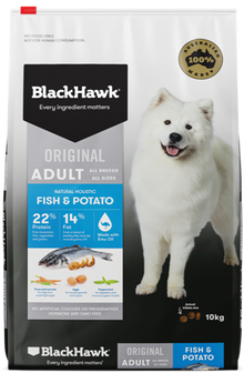 Black Hawk Adult Dog Food - Fish and Potato-Masterpet-3kg-Shine Pets