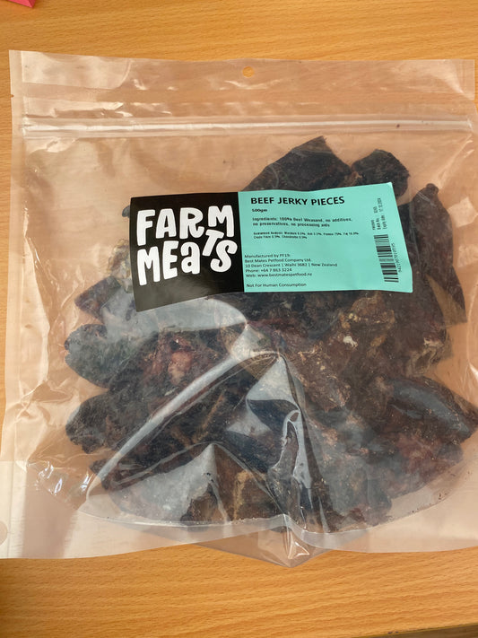 Beef Jerky Pieces-Best Mates-500gm-Shine Pets