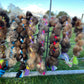 Plaited Tug - Plain and Possum-Toy-Tuggaliscious Tugs-Plain - Red/Grey-Shine Pets