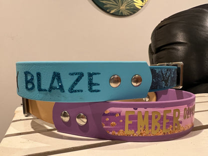 BioThane Dog Collar - Custom Mix It Up - TWO Widths and/or TWO Colours